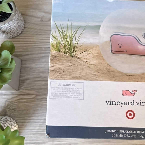 VINEYARD VINES jumbo inflatable beach ball 30" NIB - Picture 3 of 12